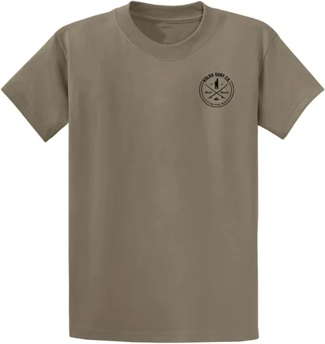 Vista 19 de Koloa Surf - Camisetas de algodón pesado para hombre, tallas grandes y altas Azul acuático/negro buscando diseño de ondas