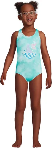 Vista 4 de Lands' End Girls Plus - Gráfico de lentejuelas UPF 50 sin tirones de una pieza