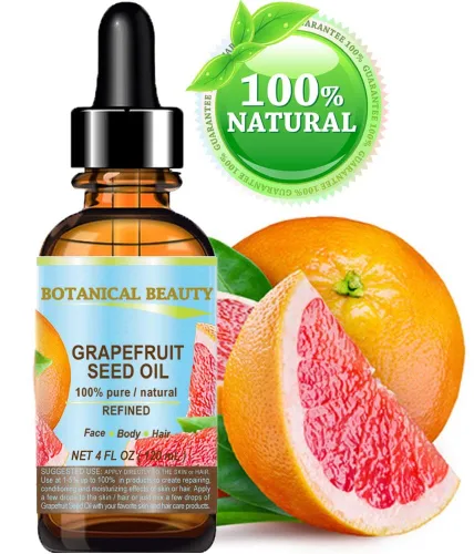 Vista 2 de Botanical Beauty Aceite de semilla de pomelo. Aceite portador 100% puro y natural sin diluir refinado prensado en frío (no aceite esencial) 4 fl oz