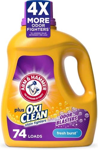 Vista 12 de ARM & HAMMER Plus OxiClean con Odor Blasters - Detergente líquido para ropa