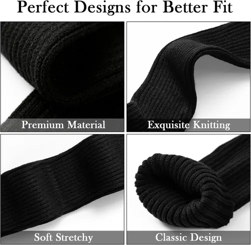 Vista 4 de Clothirily Calentadores de piernas, calentadores de piernas de neón de punto de moda para mujeres de los años 80 deportes fiesta accesorios de yoga