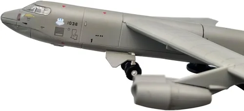 Vista 7 de 1/200 Escala B-52 Stratofor de largo alcance subsónico Jet Powered Strategic Bomber Metal Militar Diecast Plane Model Gift Ornament Collection