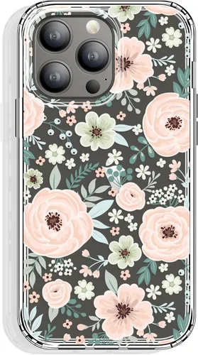 Vista 29 de GYZYA Funda transparente para iPhone 14 y iPhone 13 de 6.1 pulgadas con diseño de patrón, funda protectora delgada de TPU + parachoques a prueba