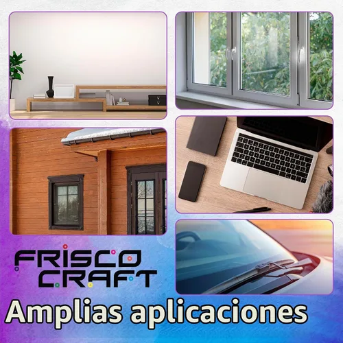 Vista 5 de Frisco Craft Rollo de cinta de transferencia transparente con adhesivo Rejilla azul