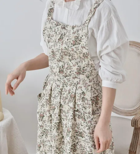 Vista 5 de Delantales para mujer, lindo delantal de talla grande con bolsillos, cocina, cocina, Navidad
