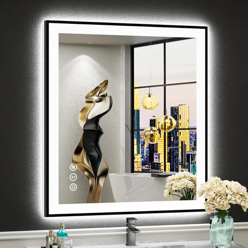 Vista 106 de 24x32 LED Bathroom Mirror, Backlit & Front Lit Lighted Mirror Retroiluminado+luz frontal