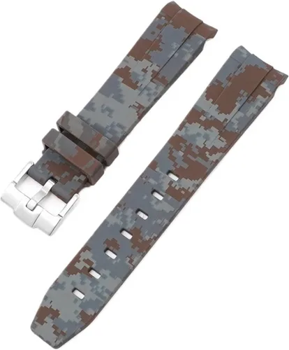 Vista 39 de Correa de camuflaje para Omega Moon Curvo Extremo Pulsera de goma de silicona Hombres Mujeres Sport Watch Band Accesorio 0.787 in