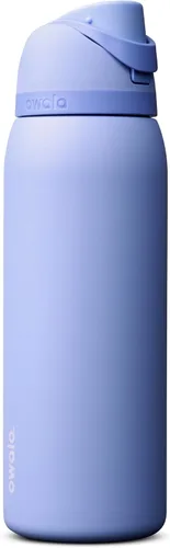 Vista 50 de Owala FreeSip - Acero inoxidable - 32 oz - Morado/Azul (pistas de esquí de los años 80)