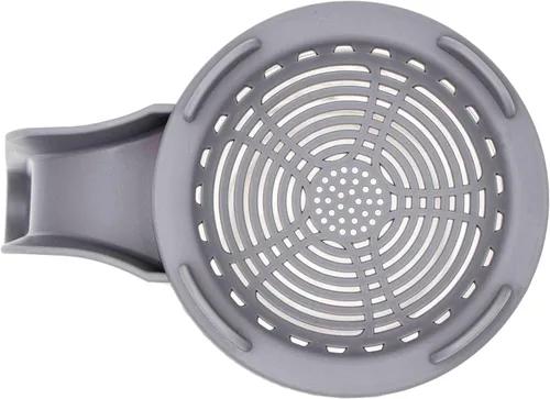 Vista 3 de Paquete de 6 tapas de brote de plástico con soporte integrado y asa para tarros Mason de boca ancha (gris)