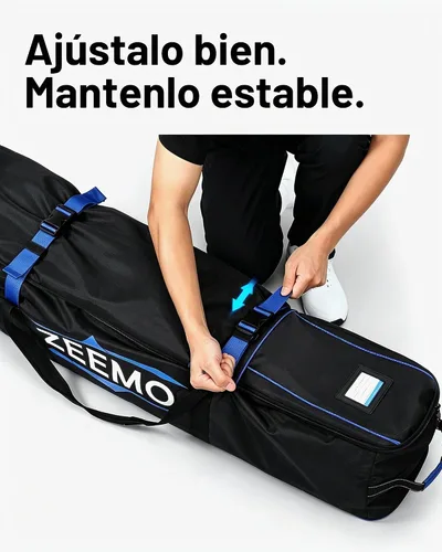 Vista 5 de ZEEMO Bolsa de viaje de golf, funda protectora completamente abierta y aprobada por aerolíneas con ruedas para clubes, carrito y bolsa de soporte