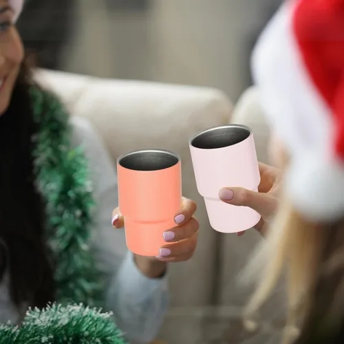 Vista 6 de AGH vaso de chupito de 3 oz, mini vaso con popote y tapa, vasos de chupito de acero inoxidable mate de colores, vasos con aislamiento al vacío