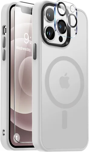 Vista 45 de Vooii Funda para iPhone SE 3ª/2ª/2020 con Magnético, Funda iPhone 8/7 [Compatible con Magsafe] [Diseño Integrado] Sensación de Agarre Cómoda Delgada