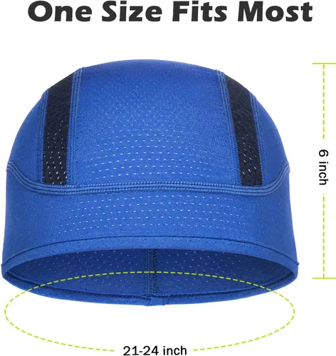 Vista 41 de Gorro con forro para casco de calavera, malla de enfriamiento para hombres y mujeres, se adapta debajo de los cascos