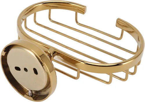 Vista 6 de Garosa Jabonera de baño para ducha, barra de metal, soporte para jabón, soporte para esponja, cesta antigua para baño, cocina, instalación