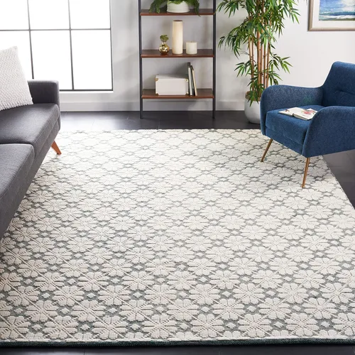 Vista 34 de SAFAVIEH Vermont Collection - Alfombra de pasillo, 2 pies 3 pulgadas x 6 pies, color marfil, lana hecha a mano, ideal para zonas de alto tráfico