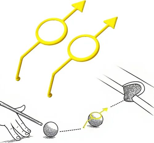 Vista 7 de Balón de billar ayuda para apuntar, entrenador de bola de taco para bolas de (2-1/4 pulgadas, 0.98 pulgadas, 1.5 pulgadas). 2, 4 o 6