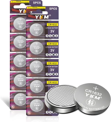 Vista 10 de YKM CR1632 - Baterías de monedas de litio de 3 V, paquete de 5 para relojes