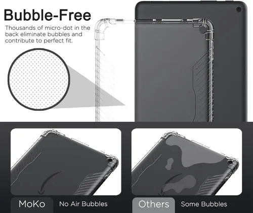 Vista 7 de MoKo Funda para tableta Amazon Kindle Fire HD 8 y 8 Plus (12ª generación - versión 2024/2022) de 8 pulgadas, ultra transparente, suave, flexible