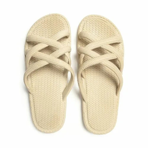 Vista 5 de Chanclas para Mujer Brasileras Mersin Marrón claro