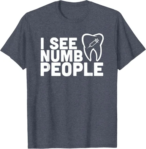 Vista 97 de I see Numb People - Camiseta de regalo para dentista dental, Negro, S