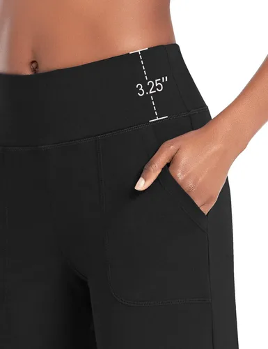 Vista 3 de BALEAF Bermudas de correr de cintura alta con bolsillos para mujer de 7 pulgadas