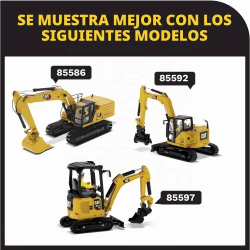 Vista 7 de Diecast Masters 1:50 Escala Modelo Cat 308 CR Mini Excavadora Hidráulica, 85596