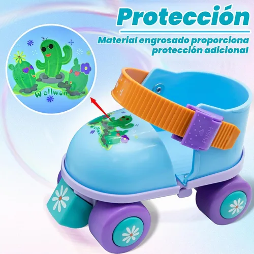 Vista 5 de Kids Roller Skate for Girls Boys Ages 2-5 Years Old, Adjustable Toddler Rollerskates, Children Beginner Roller Skate RS209