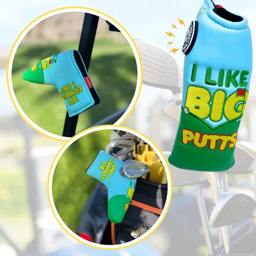 Vista 6 de Divertidas fundas para palos de golf para putter, I Like BIG PUTTS and I Cannot Lie, divertida cubierta de golf para putters, regalos de golf