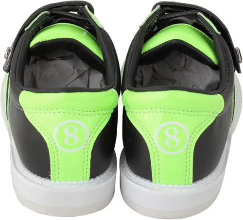 Vista 5 de LIPPAN Zapatos de bolos de cuero para hombre, zapatos de entrenamiento de bolos con hebilla adhesiva mágica antideslizante