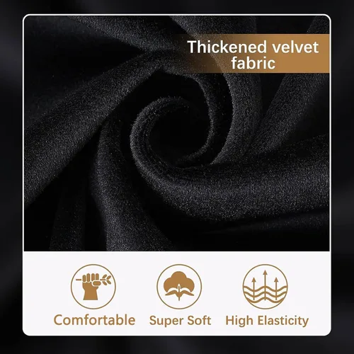 Vista 3 de hyha Fundas de cojín de terciopelo para sofá, fundas de asiento suaves para sofá modular de 3 cojines, lavables, funda mágica para sofá con parte