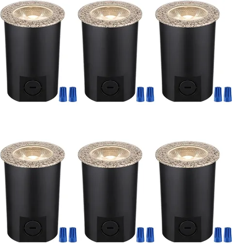 Vista 15 de LEONLITE Luces LED de pozo de 3W 5CCT para paisaje, 12-24V AC/DC de bajo voltaje, CRI90 IP67 luces de pozo enterrado al aire libre, carcasa de Negro