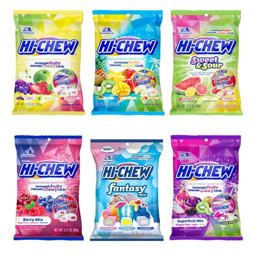 Vista 37 de HI-CHEW Mezcla Superfruit, 3.17 oz, 6 piezas, sin gluten, elaborada con sabores de frutas naturales y artificiales