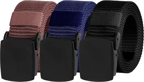 Vista 22 de UNGGJKB Men's Tactical Belt, Nylon Casual Elastic Belt, Work Belt That Can Be Cut And Adjusted