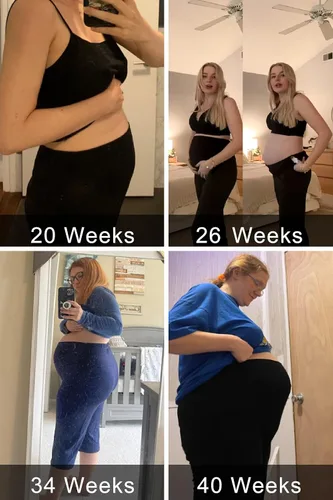 Vista 3 de Ekouaer Pantalones cortos de maternidad para mujer, pantalones capri de maternidad, pantalones cortos de yoga, pantalones cortos para embarazo