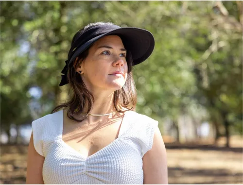 Vista 6 de Scala Sombrero de visera para mujer con ala grande