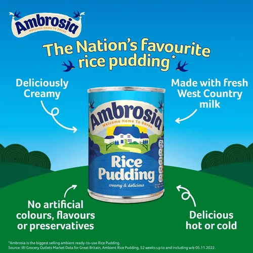 Vista 2 de Ambrosia Pudín de Arroz Cremado 14.11 oz (Pack de 12)
