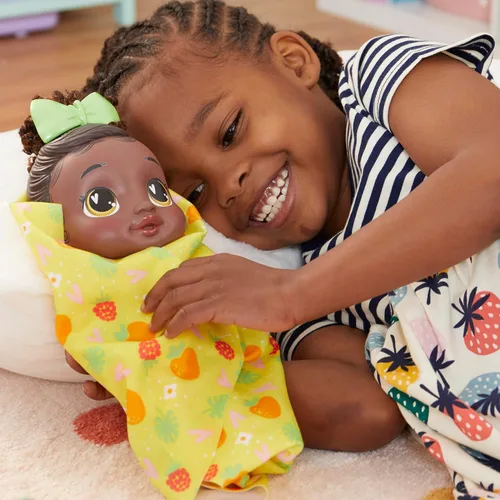 Vista 8 de Baby Alive Shampoo Snuggle Berry Boo Cabello Negro - Juego de muñeca bebé de agua de 11 pulgadas, juguetes para niñas y niños de 3 años en adelante