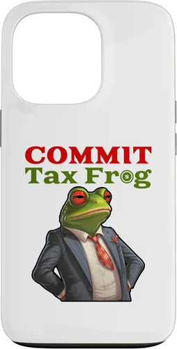 Vista 10 de Funda para iPhone 16 Commit Tax Frog Funny Fraud Meme Case