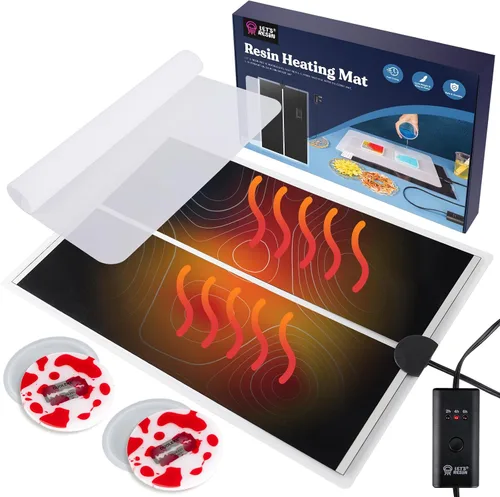 Vista 8 de LET'S RESIN Máquina de curado para resina: secadora automática de 3 horas con bandeja grande, ajuste de un botón, sin deformación, suministros