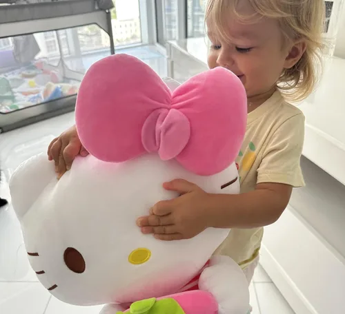 Vista 6 de Juguete de peluche de gatito de 17.5 pulgadas, animal de peluche Kawaii, muñeca de felpa suave para niños, adolescentes, coleccionistas y decoración