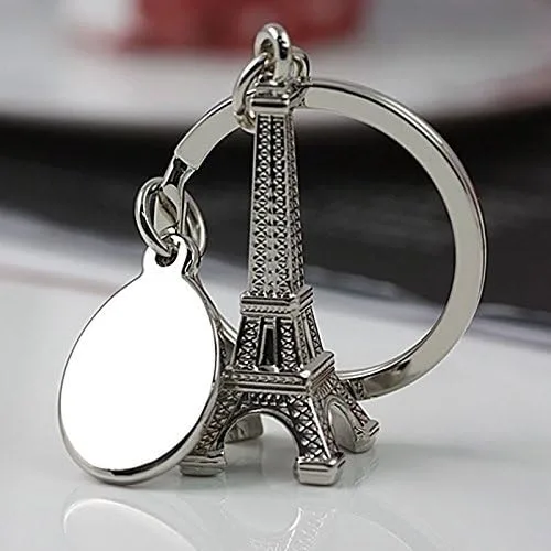 Vista 3 de Traodin - Llavero de plata de la Torre Eiffel de París, recuerdo francés