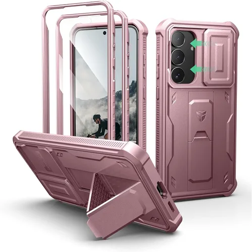 Vista 56 de Dexnor Funda para Samsung Galaxy S24 con Cubierta Deslizante Integrada para Cámara y Protector de Pantalla y Soporte, Funda Resistente a los Golpes