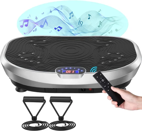 Vista 12 de AXV Vibration Plate Exercise Machine Whole Body Workout Music Vibrate Fitness Platform Lymphatic Drainage Machine for Weight Loss Shaping Toning