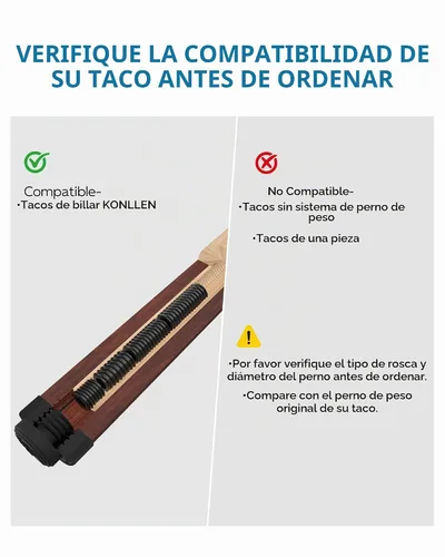 Vista 5 de KONLLEN Juego de pernos de peso para taco de piscina, 0.2-0.7 onzas, 4 piezas