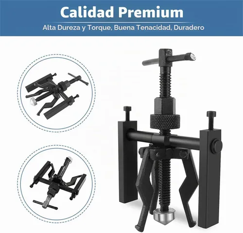 Vista 7 de Estink Extractor manual, extractor de rodamientos interiores de 3 mandíbulas, herramienta extractor de rodamientos de engranajes de manga resistente