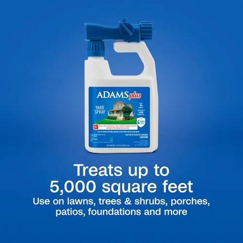 Vista 5 de ADAMS Plus Rociador para Patio, Mata Pulgas, Garrapatas, Mosquitos, Hormigas y Muchos Otros Insectos Molestos en Áreas Exteriores, Trata Hasta 5,000