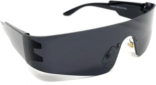Vista 3 de WD Shades - Gafas de sol envolventes sin montura futuristas de moda para mujeres y hombres, para cosplay Cyberpunk