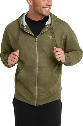 Vista 8 de Champion Sudadera con capucha y cremallera para hombre, cómoda sudadera con capucha para hombre (regular o grande y alto)