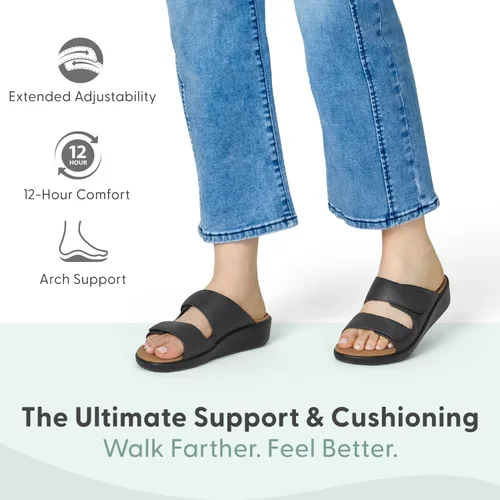 Vista 2 de Orthofeet Sandalias ortopédicas de cuña Cruz para mujer