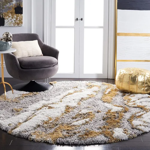 Vista 9 de SAFAVIEH Horizon Shag Collection - Alfombra decorativa, 2 x 3 pies, gris y azul, no desprende pelusa y de fácil cuidado, 2 pulgadas de grosor, ideal